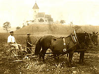 Pohled na Krteň z roku 1934. Foto archiv Magdalény Dobromily Staňkové